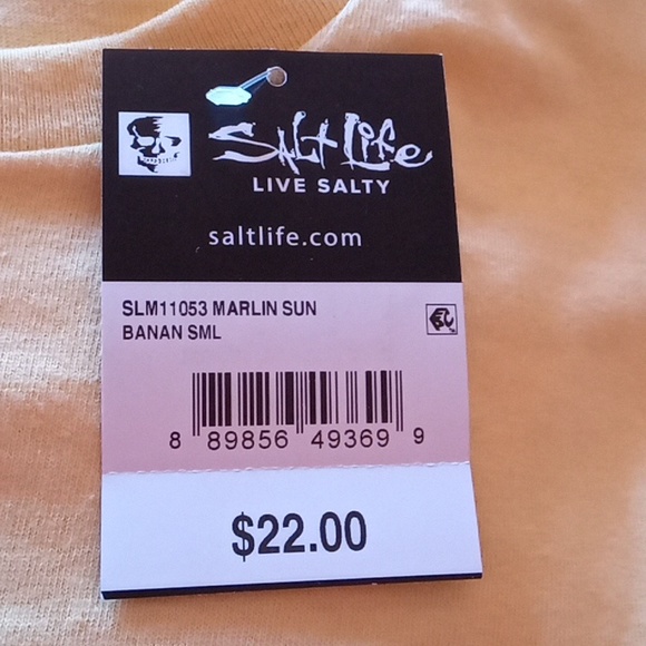 NFS men's Salt Life shirt, yellow sz S M L - Picture 6 of 7